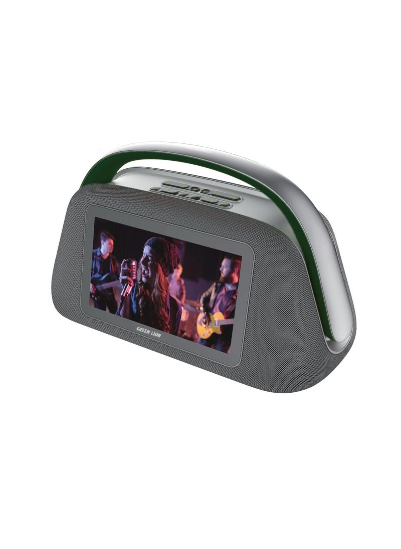 GREEN LION Buenos Aires Speaker with 10.1 Inches Display and HD Touch Display / USB/AUX/HDMI/MIC/TF/RF/Guitar Input / 8 Hours Non-Stop Play Time / High Quality Sound Play List - Black  - Image 4