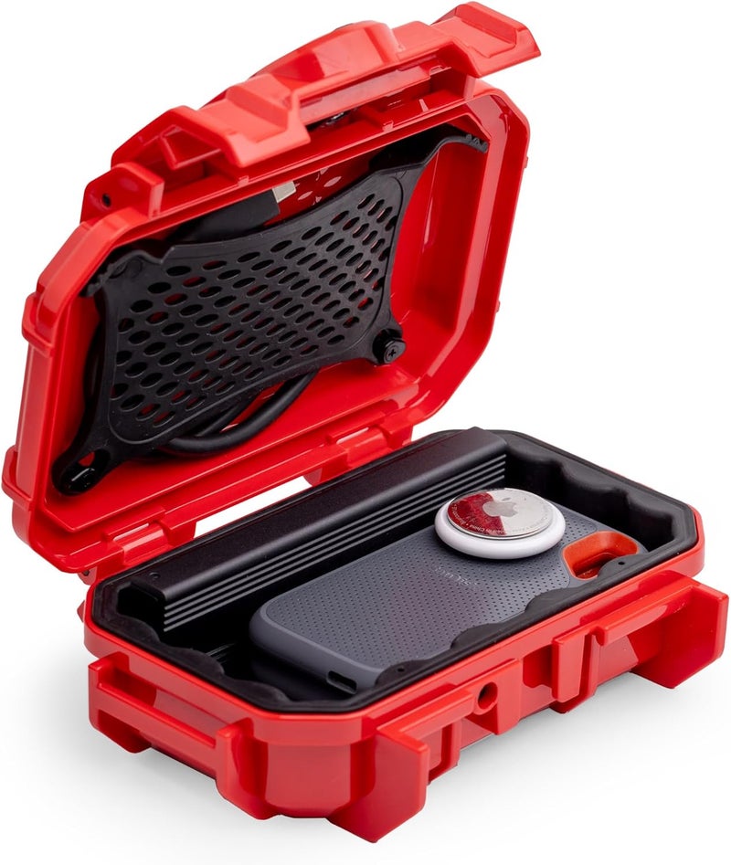 EVERGREEN 52 Waterproof Dry Box Protective Case - Travel Safe/Mil Spec/USA Made - for Cameras, Camping, Fishing, Hiking, Traveling, Water Sports, Knives, Survival (Red) - Image 1