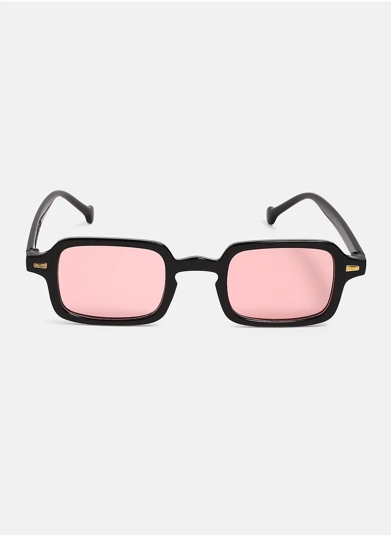 Haute Sauce Women's The Sonic Rectangular Sunglass - Onyx Black