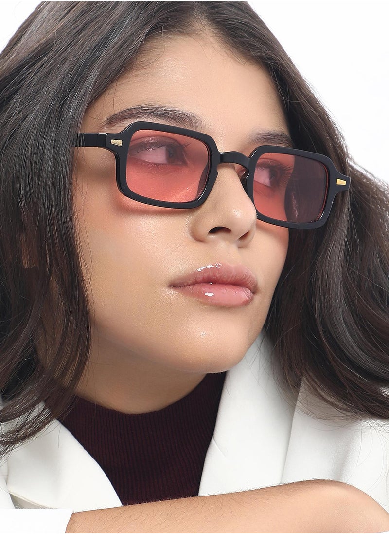 Haute Sauce Women's The Sonic Rectangular Sunglass - Onyx Black  - Image 3