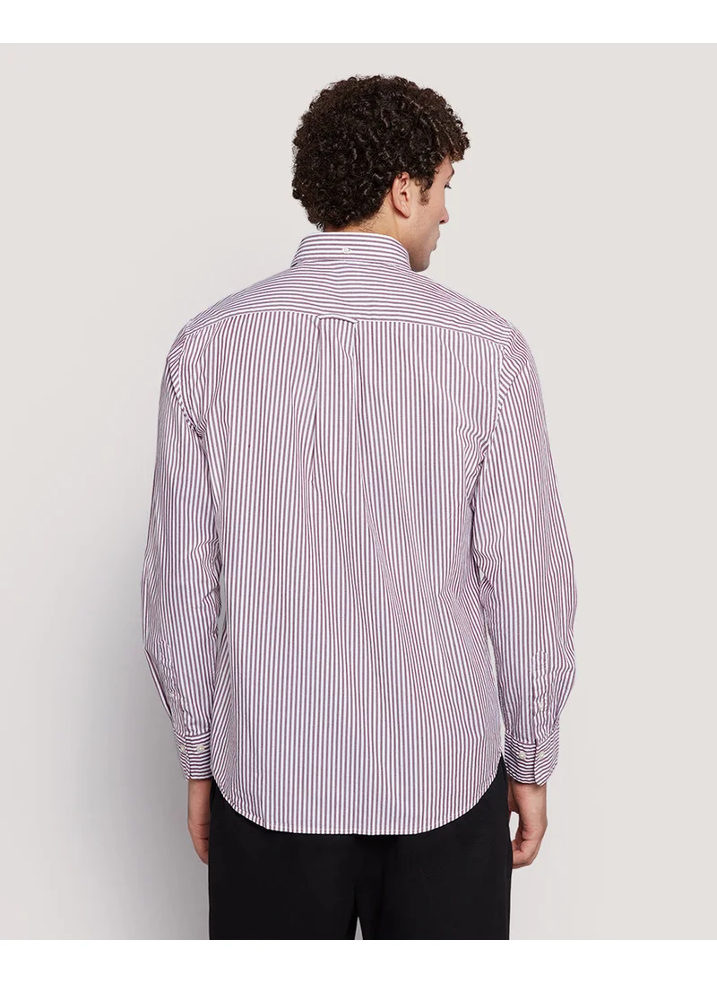 غانت Gant Men’S Regular Fit Poplin Banker Stripe Shirt