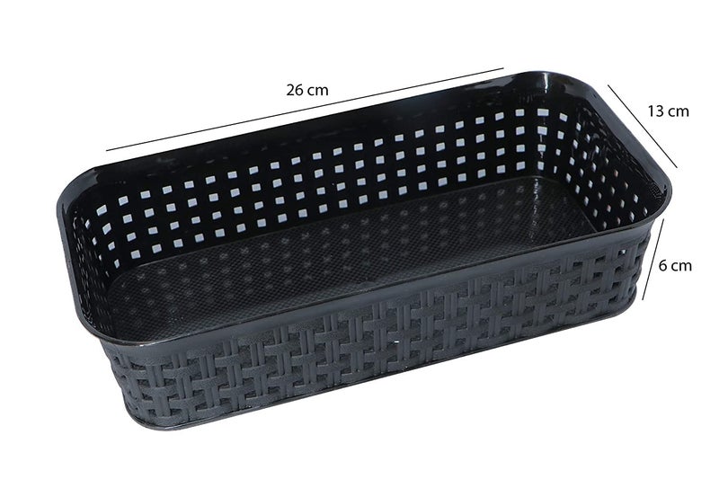 CSM Pack of 4 Multipurpose Desk Organizer Tray Office Drawer Dividers Storage Bins for Kitchen Bathroom Office Makeup Bedroom Dresser MulticolorDimensions 232 cm x 85 cm x 5 cm - Image 3