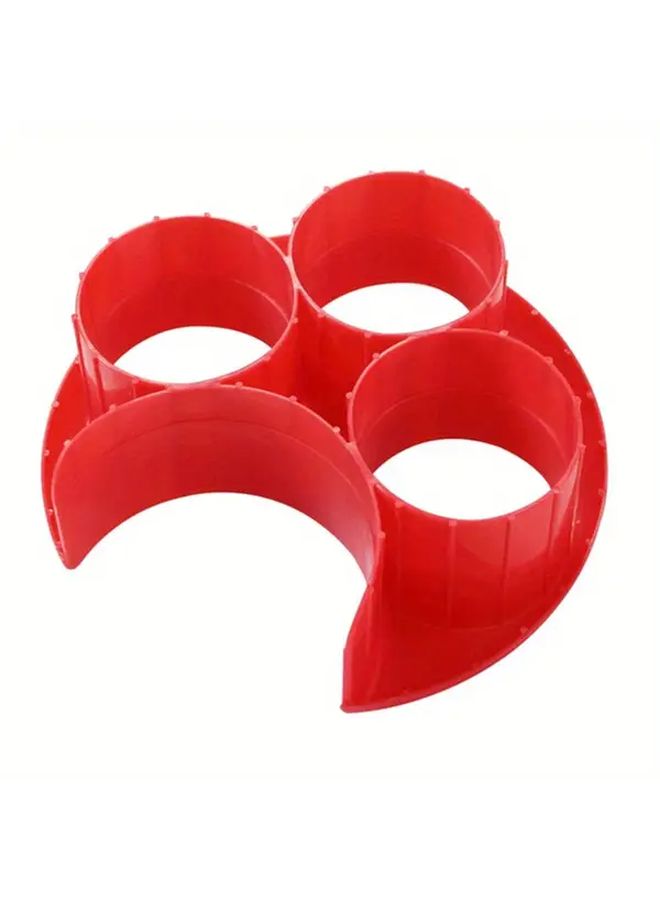 Red Portion Control Plate For Weight Loss BPA Free Kitchen Gadget No Power Needed - Image 5