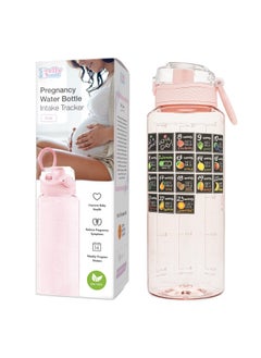 Pregnancy Water Bottle Bpa Free Intake Tracker Weekly Milestone Stickers Pregnancy Gifts For First Time Moms Must Haves Essentials Pink