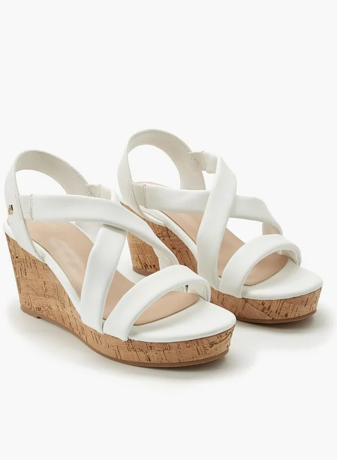 شور ستيب Women Cross Strap Wedge Heel Sandals