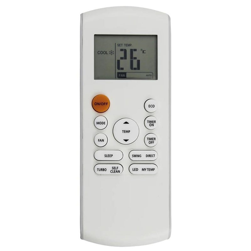 RG57A7/BGEF Remote Control Replacement for Midea Air Conditioner RG57A6/BGEFU1 CR166-RG57A6EU-6 RG57D/BGE RG57B/BGE RG57B2/BGE RG57/BGE RG57A/BGE
