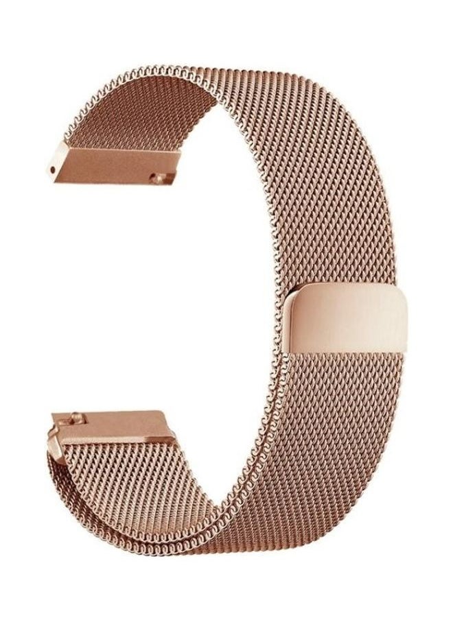 NIBEMINENT - Milanese Stainless Steel Replacement Watchband For Huawei Watch GT2 Pro / Amazfit GTR 2 Rose Gold - Image 1