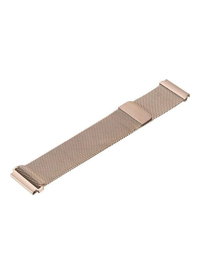 NIBEMINENT - Milanese Stainless Steel Replacement Watchband For Huawei Watch GT2 Pro / Amazfit GTR 2 Rose Gold - Image 1