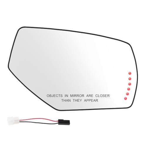 Senzeal Passenger Side Heated Mirror Glass with Turn Signal Light for GMC Sierra 1500 2500HD 3500HD 2015-2017 Chevy Silverado 3500HD 2500HD 1500 2014-2017 Replacement 22919749 GM1325146 (Right Side) - Image 1
