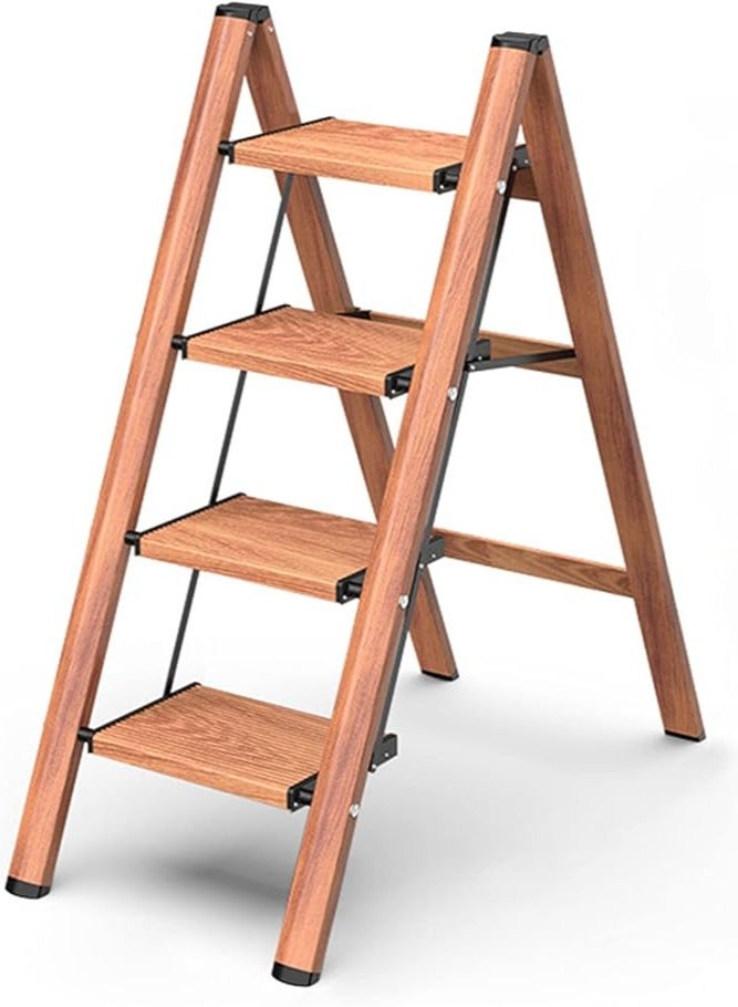 ROBUSTLINE Robustline Home Purpose Aluminium Ladder - 4 Steps Foldable Step Ladder with Non-Slip Treads, 150 kgs Weight Capacity  - Image 1