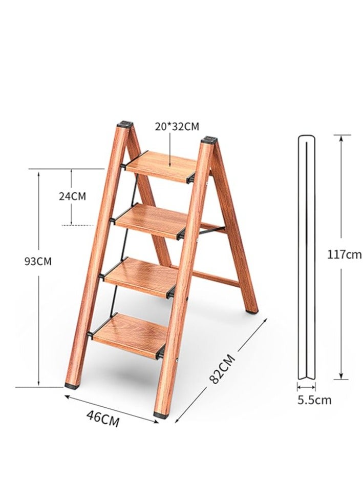 ROBUSTLINE Robustline Home Purpose Aluminium Ladder - 4 Steps Foldable Step Ladder with Non-Slip Treads, 150 kgs Weight Capacity  - Image 2
