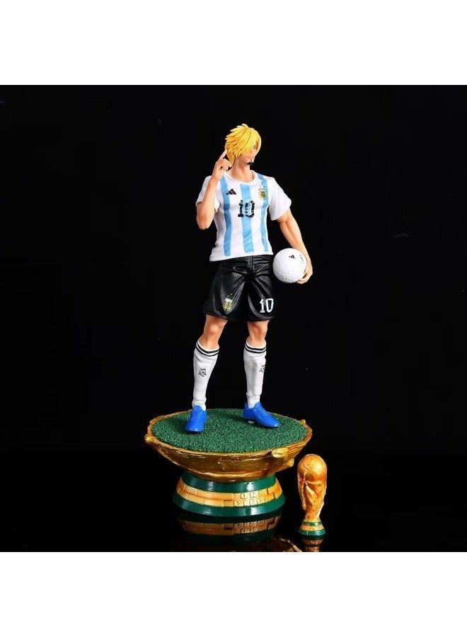 One Piece Vin Sanji cos football star character model desktop decoration model toy birthday party Collection Decoration gift for family and friends 36cm - Image 3