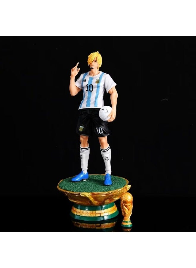 One Piece Vin Sanji cos football star character model desktop decoration model toy birthday party Collection Decoration gift for family and friends 36cm - Image 4