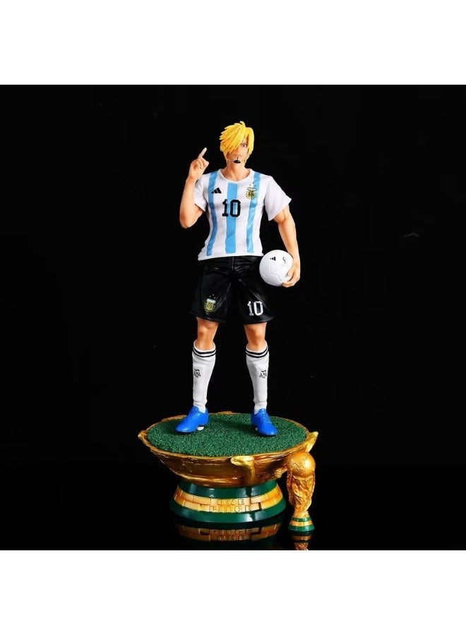 One Piece Vin Sanji cos football star character model desktop decoration model toy birthday party Collection Decoration gift for family and friends 36cm - Image 1