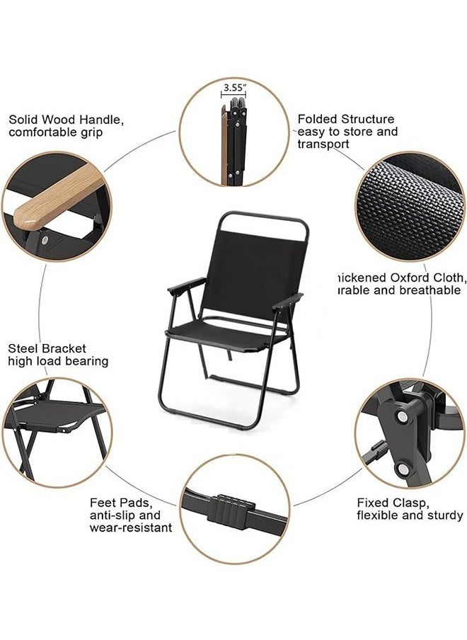 WEMART - Camping Chairs,Travel chair,Outdoor Portable Folding picnic chairs,Trip chairs,Lightweight Camping Furniture Chair（Black) - Image 1