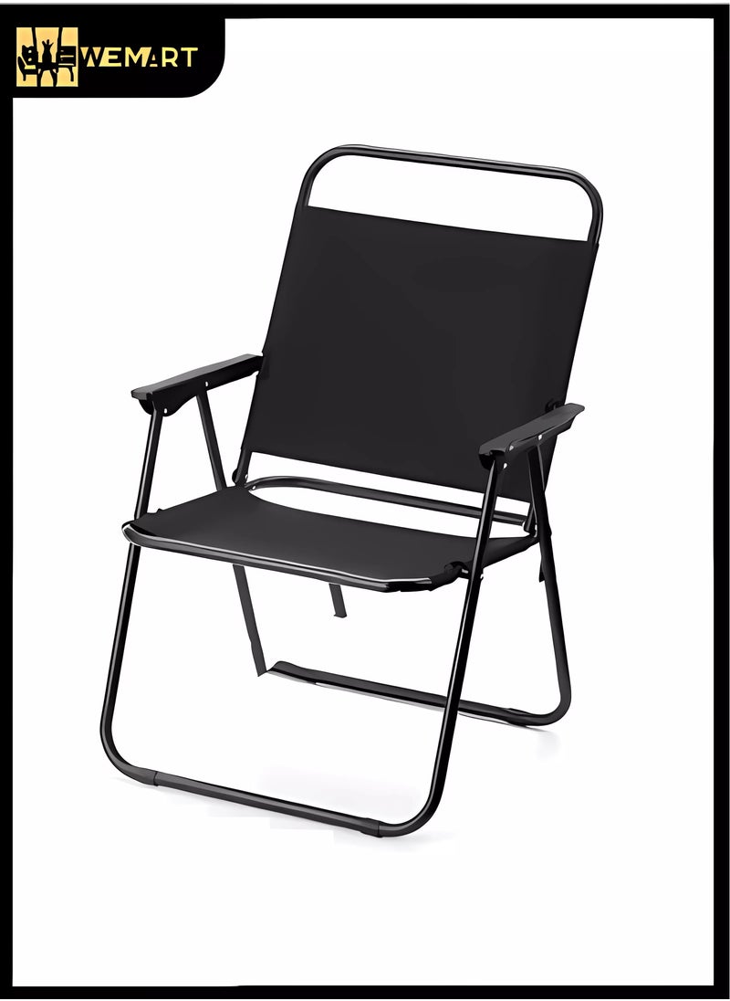 WEMART - Camping Chairs,Travel chair,Outdoor Portable Folding picnic chairs,Trip chairs,Lightweight Camping Furniture Chair（Black) - Image 1
