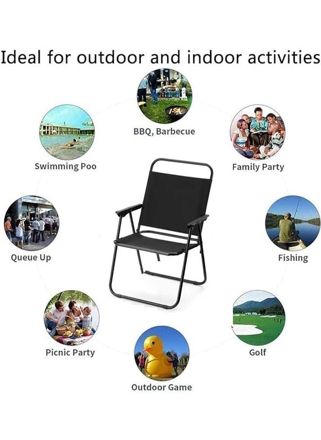 WEMART - Camping Chairs,Travel chair,Outdoor Portable Folding picnic chairs,Trip chairs,Lightweight Camping Furniture Chair（Black) - Image 1