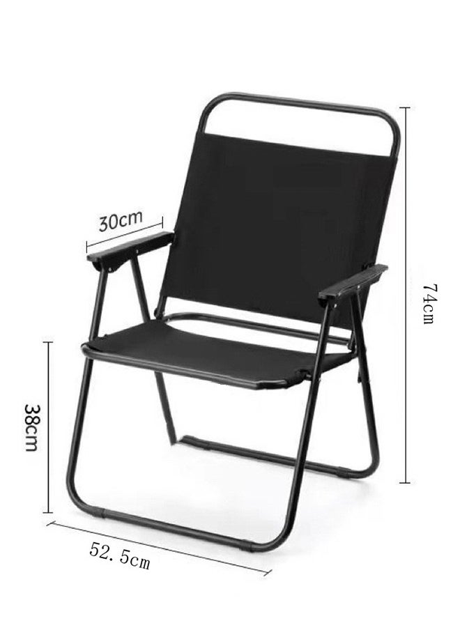 WEMART - Camping Chairs,Travel chair,Outdoor Portable Folding picnic chairs,Trip chairs,Lightweight Camping Furniture Chair（Black) - Image 1