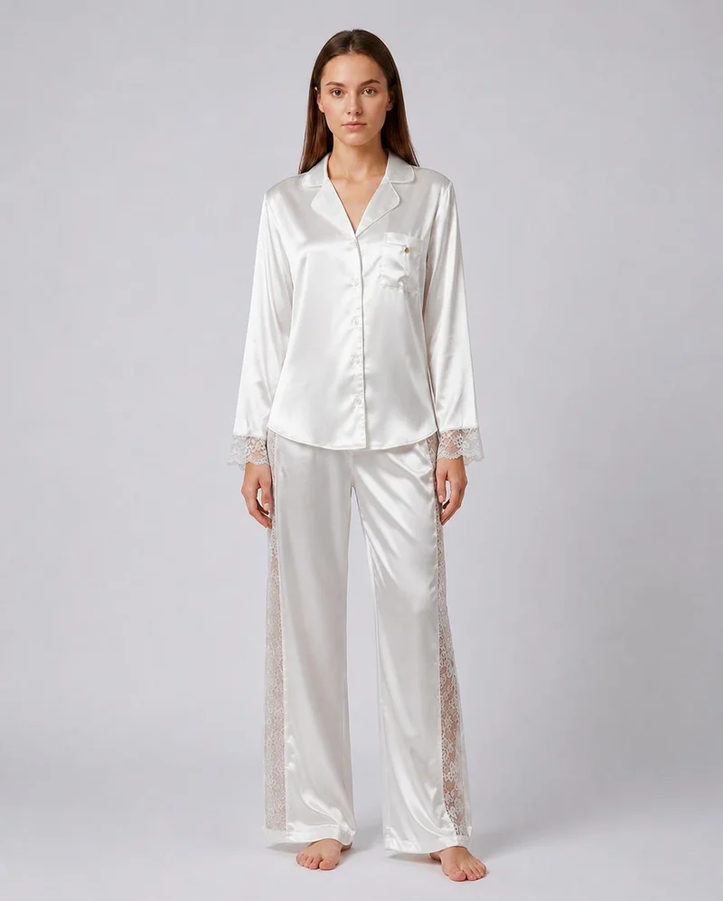 ايسلا اند ايفي Isla & Evie Satin Two-Piece Pajama Set