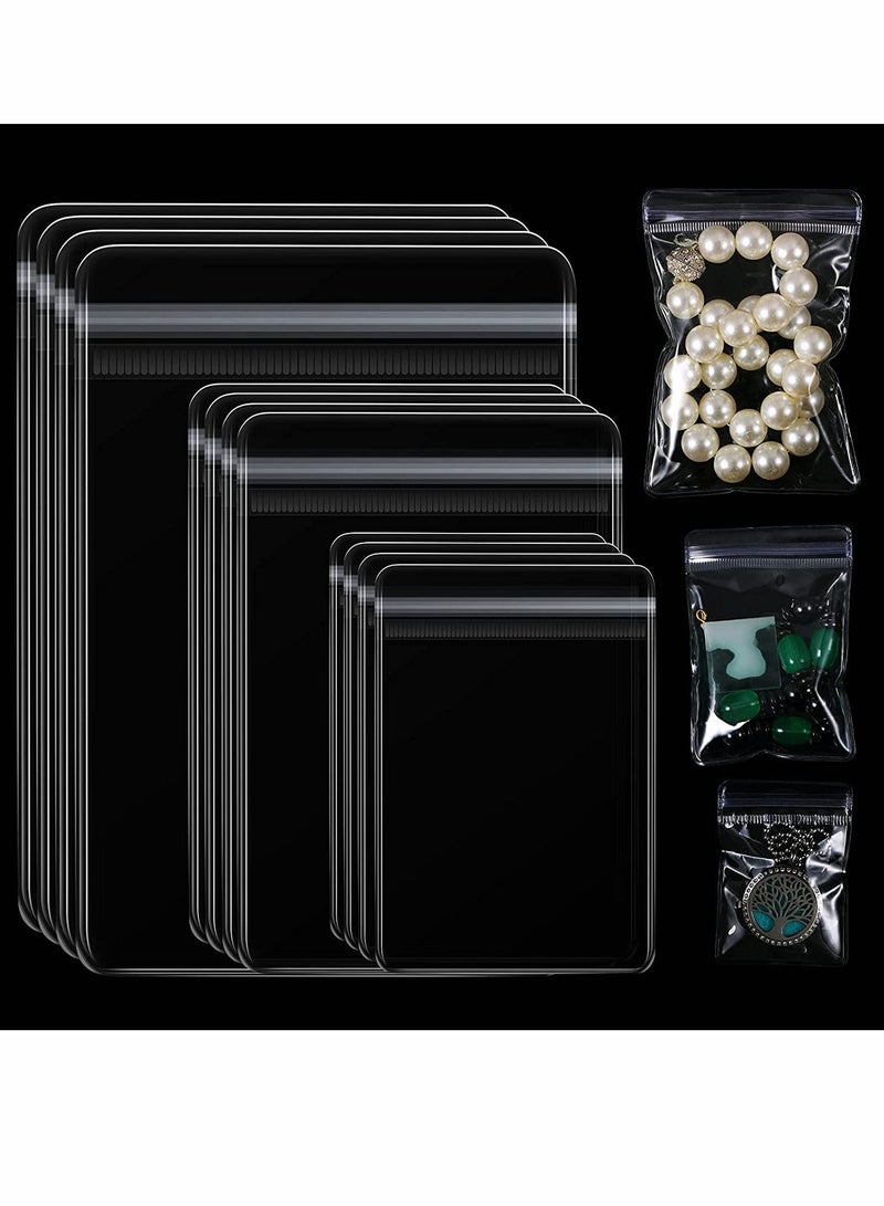 KASTWAVE Jewelry Bag 120 Pieces Self Seal Plastic Zipper Bag Clear PVC Rings Earrings Packing Storage Pouch Jewelry Transparent Lock Bags for Holding Jewelry 2 x 2.8 2.8 x 4 3.5 x 5 Inch - Image 1