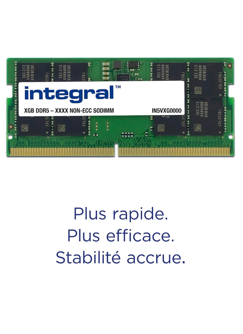 ماركة غير محددة برنامج  8GB DDR5 SO-DIMM RAM 5600MHz PC5-44800 CL46 لاب توب/نوت بوك/ماك بوك/وحدة ذاكرة ان يو سي  - Image 2