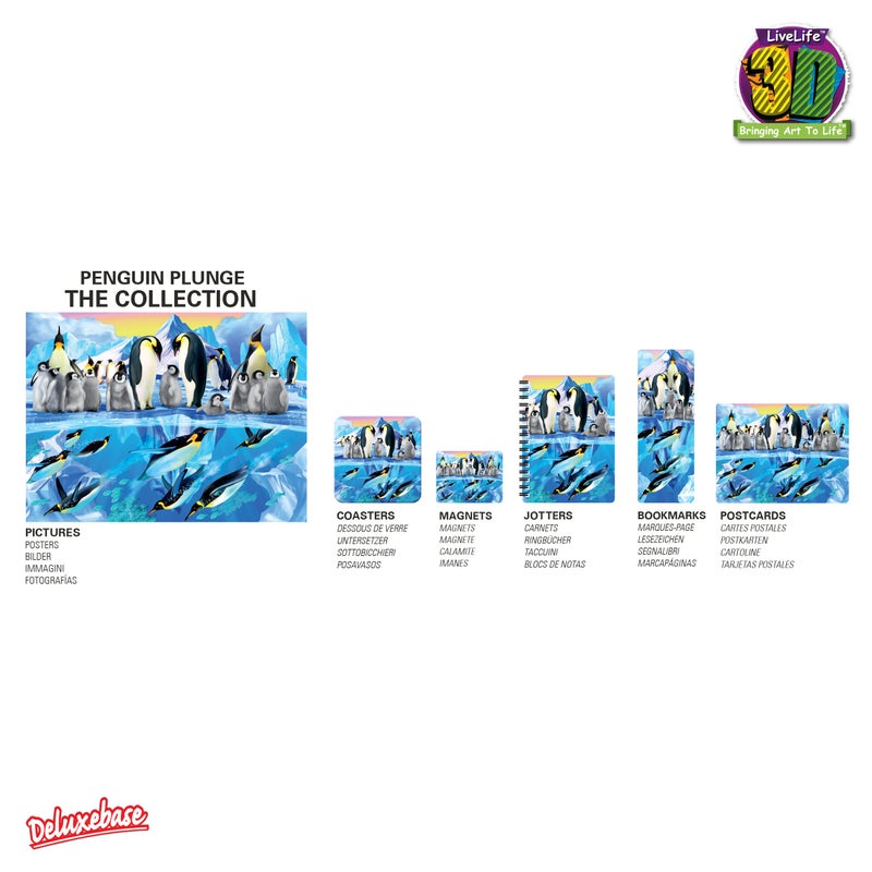3D LiveLife Drinking Cup - Penguin Plunge from Deluxebase. Lenticular 3D Bird Plastic Tumbler, 10 fl oz BPA-Free Reusable Drinkware. Animal Themed Cup and Durable Party Favour Gift - Image 5