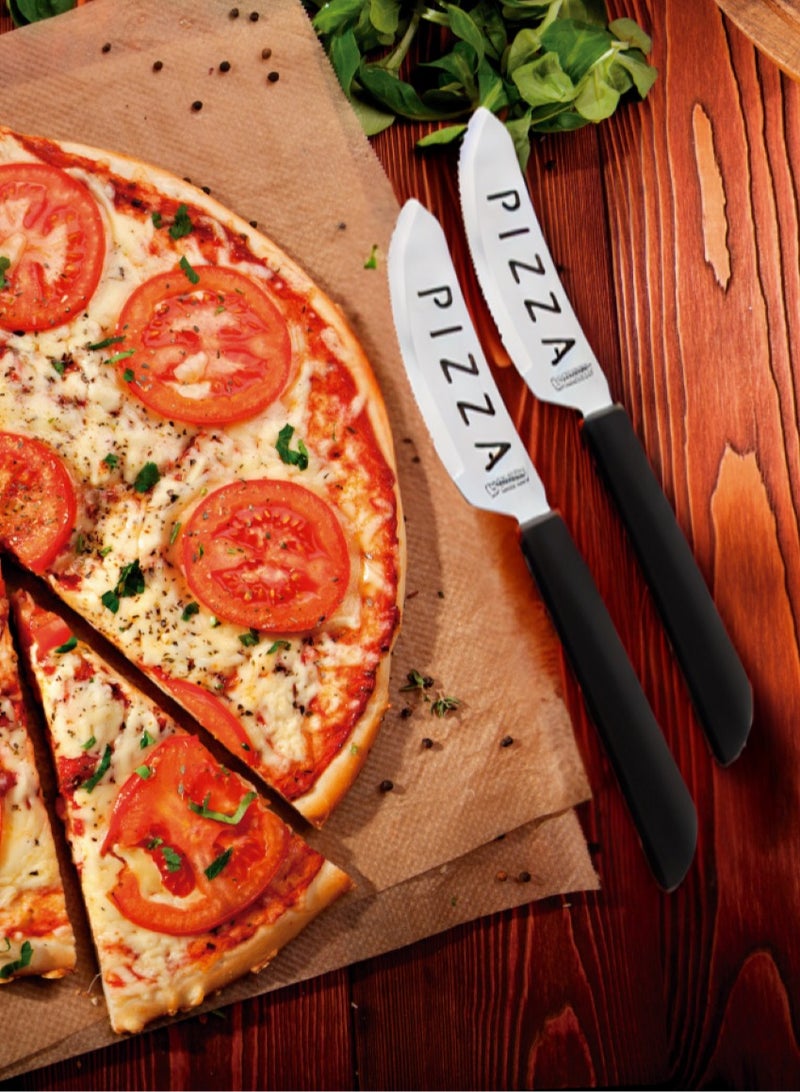 TRAMONTINA Since 1911, Made In Brazil - 2-Piece Stainless Steel Pizza Knife Set 25040204, Black  - Image 3