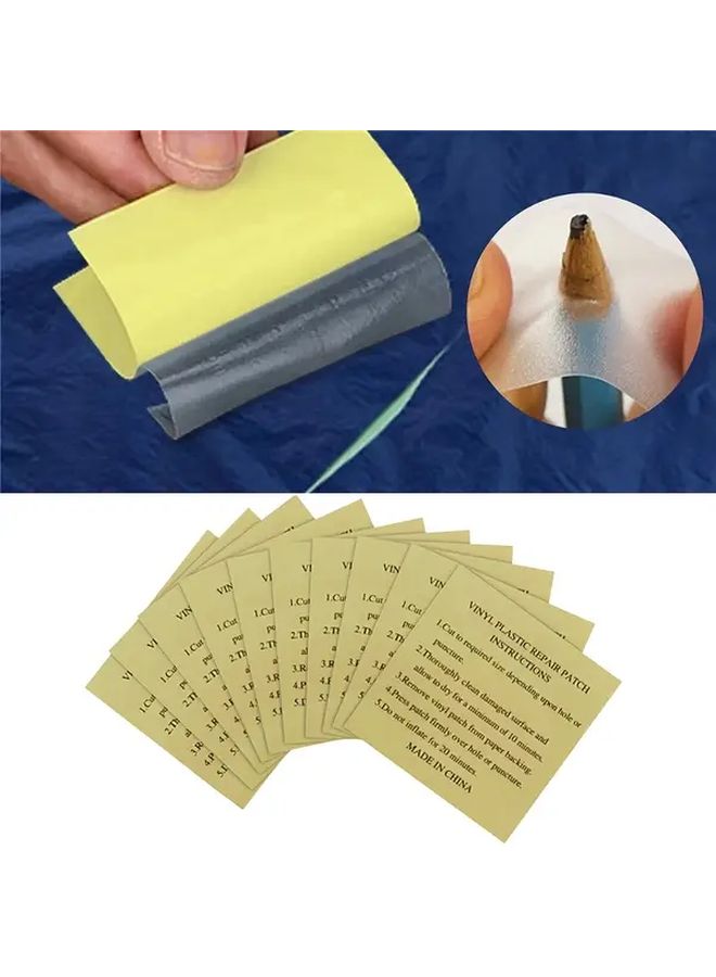 10 Sheets PVC Inflatable Hot Tub Pool Repair Kit Leakproof Tape Patch Set - Image 3