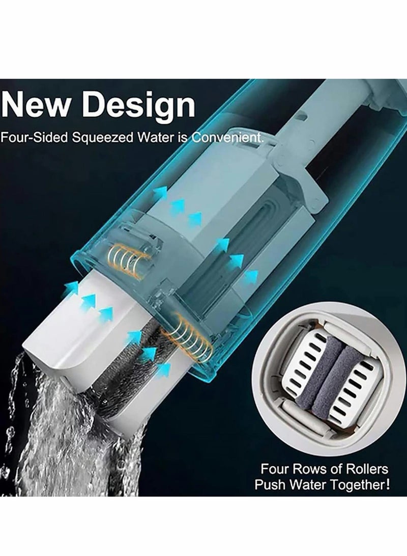 Excefore Portable Self-Squeeze Mini Mop Shirln Portable Mini Mop Cleanmop Mini Mop Mini Portable Mop Hand Free Squeeze Mop Wash Free Strong Absorbent Bathroom Kitchens - Image 4