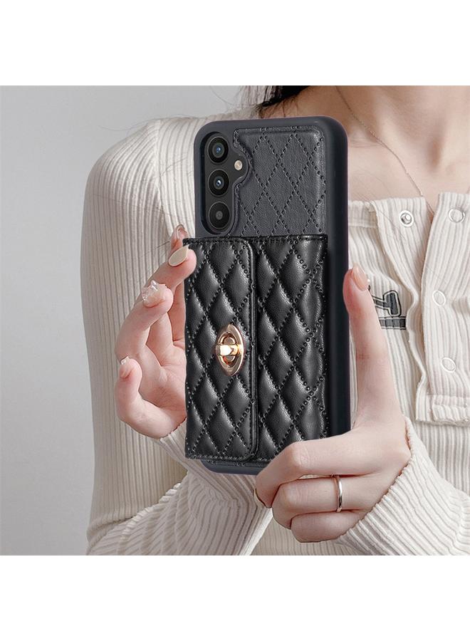 اس-توب جراب لهاتف Samsung Galaxy A34 5G بمشبك معدني أفقي ومحفظة جلدية على شكل معين - Image 2