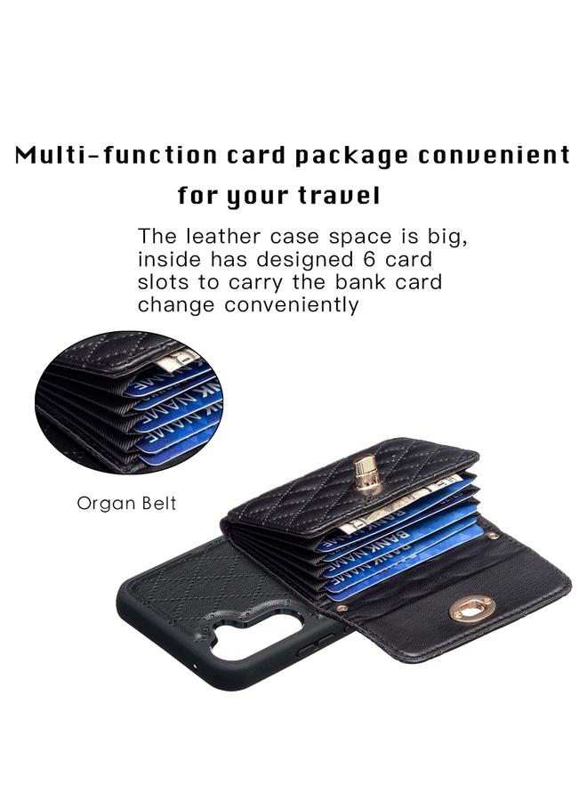 اس-توب جراب لهاتف Samsung Galaxy A34 5G بمشبك معدني أفقي ومحفظة جلدية على شكل معين - Image 4