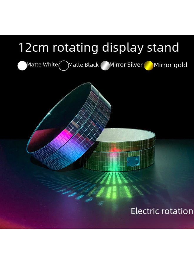 طاولة عرض دوارة أوتوماتيكية 12 سم، منصة دوارة كهربائية 360 درجة لعرض الفيديو المباشر - Image 4