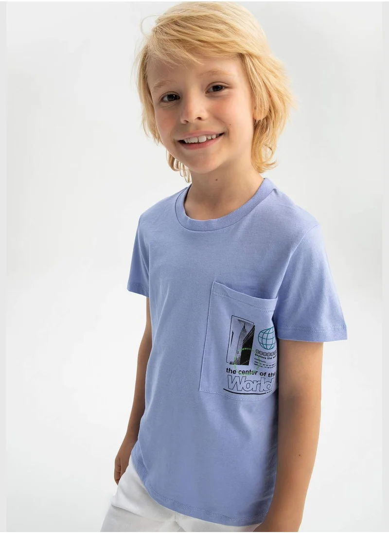 DeFacto Regular Fit Short Sleeve One Side Printed T-Shirt