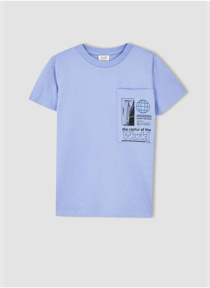 DeFacto Regular Fit Short Sleeve One Side Printed T-Shirt