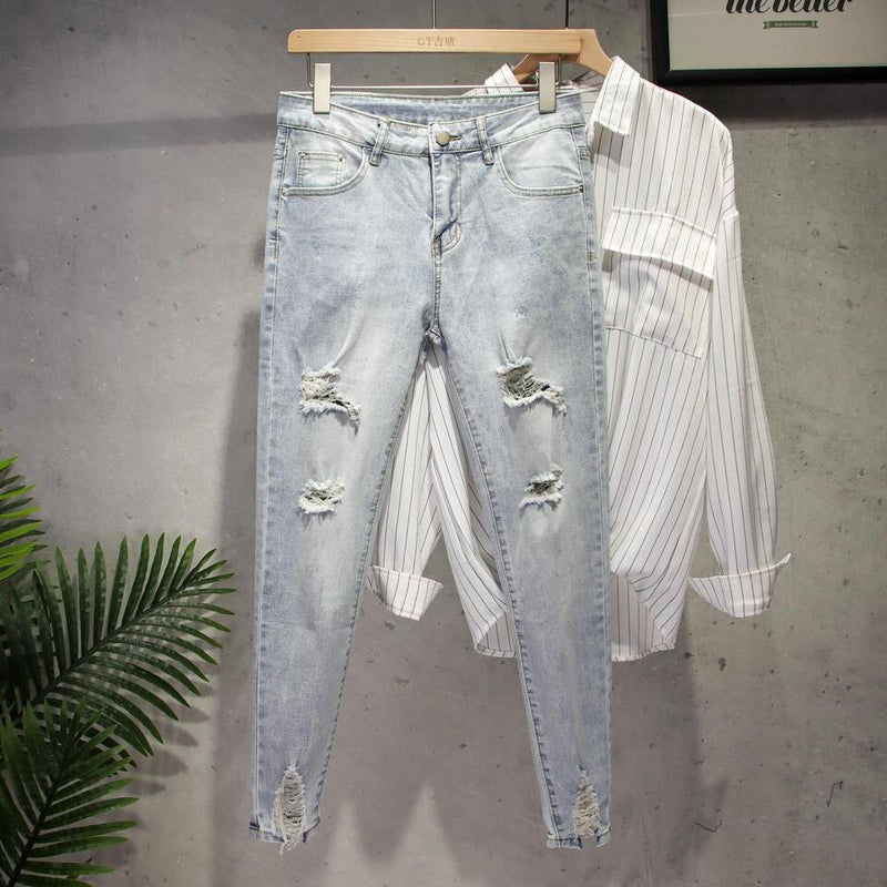 Unisex Classic Denim Jeans Loose Fit Daily Outdoor Wear - Image 2