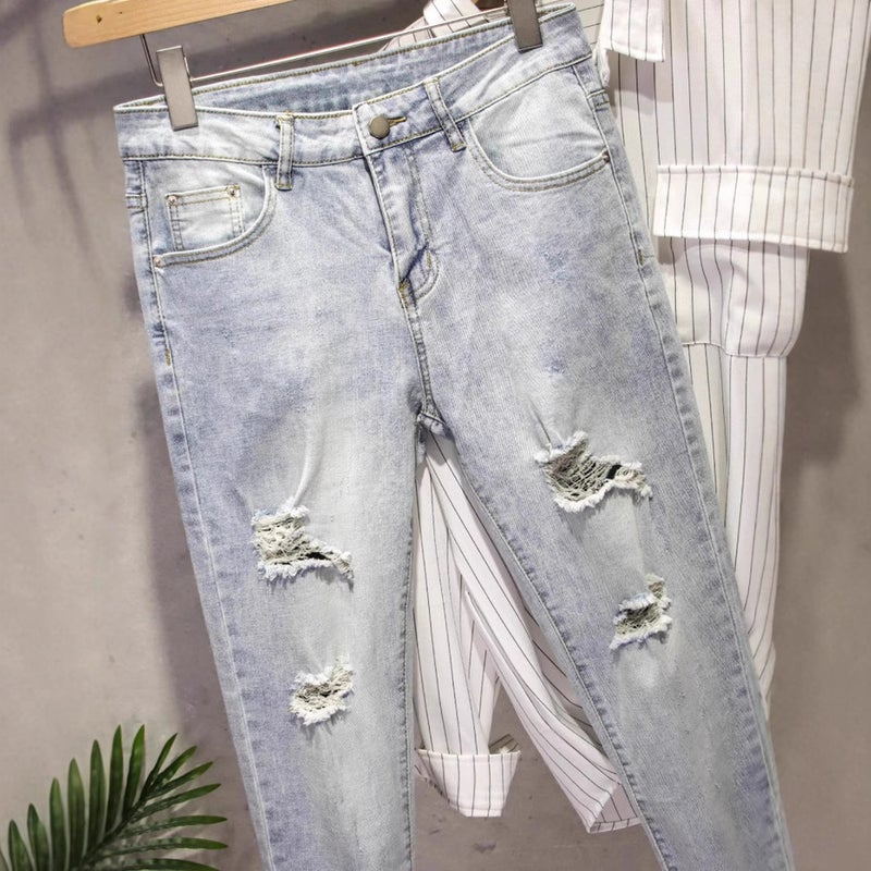 Unisex Classic Denim Jeans Loose Fit Daily Outdoor Wear - Image 4