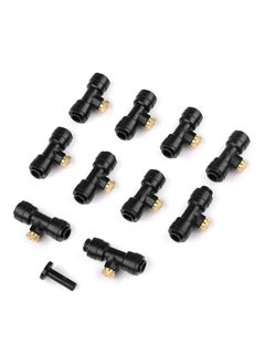 NIBEMINENT 10-Piece Misting Nozzles With Tees Kit Black/Gold  - Image 1
