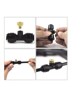 NIBEMINENT 10-Piece Misting Nozzles With Tees Kit Black/Gold  - Image 5