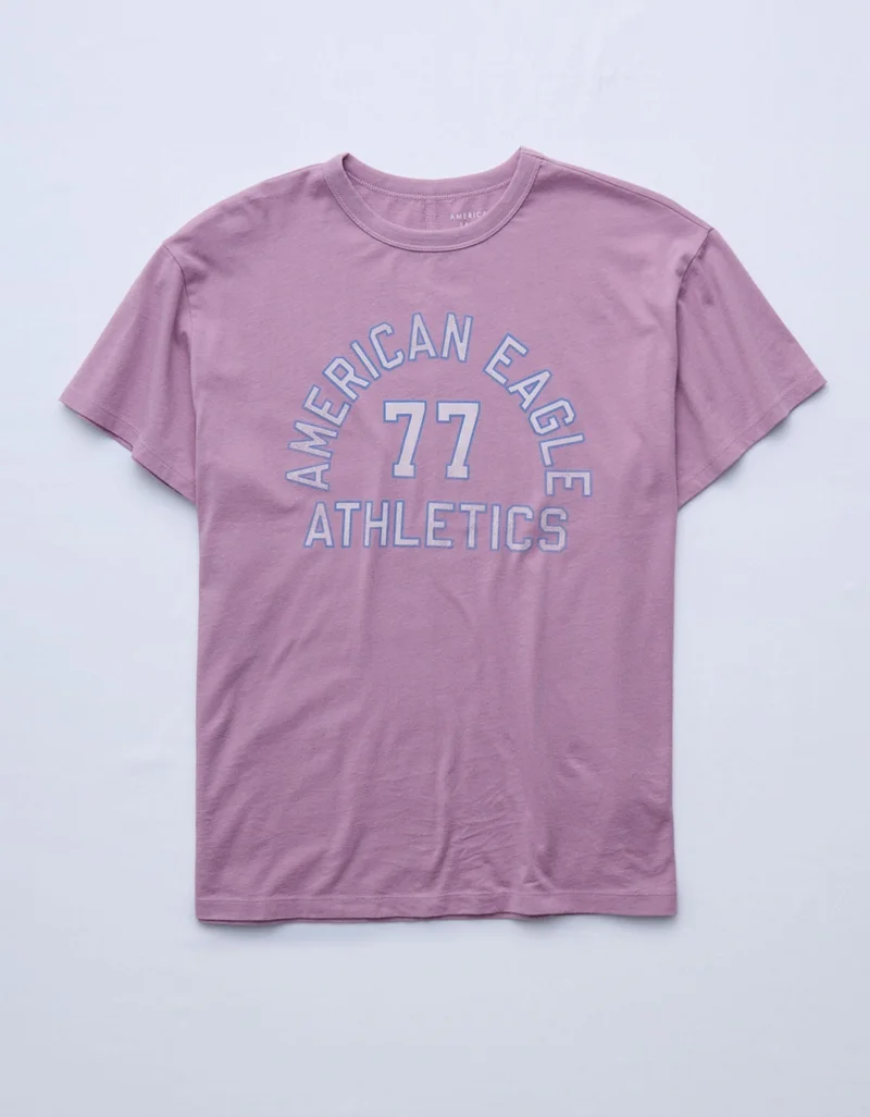 امريكان ايجل تي-شيرت بويفرند بطبعة الشعار