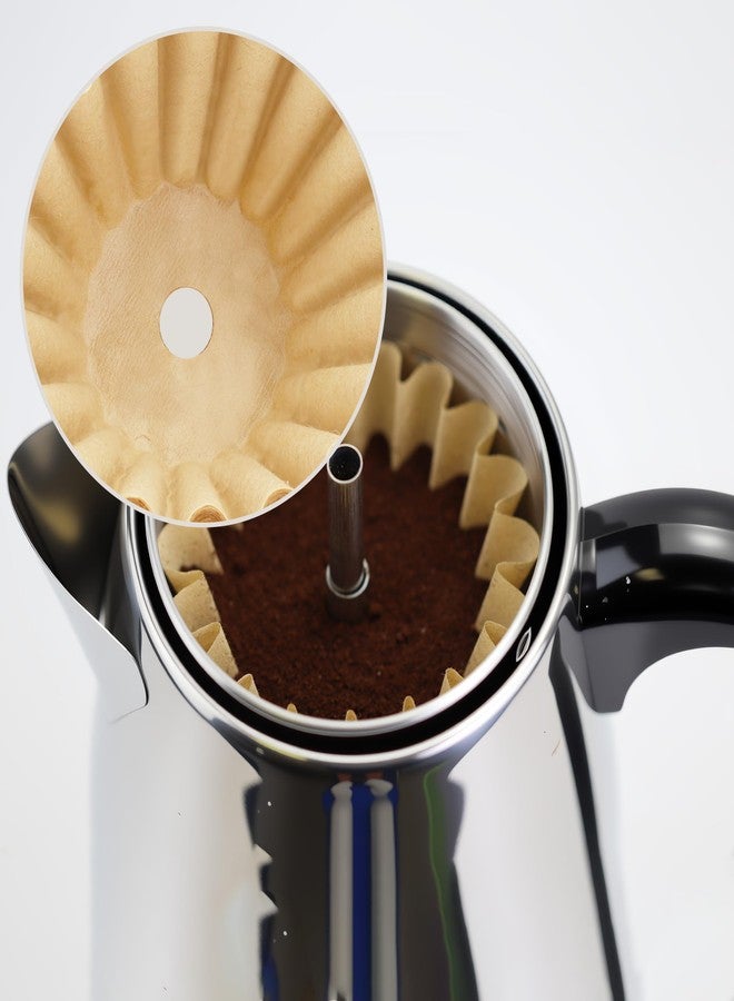 brikinte Coffee Filters Compatible with Farberware Coffee Percolator, 150 Pcs Perforated Unbleached Filter Paper for Farberware 4Cup, Coletti 6Cup, Elite Gourmet 6 Cup - Image 4