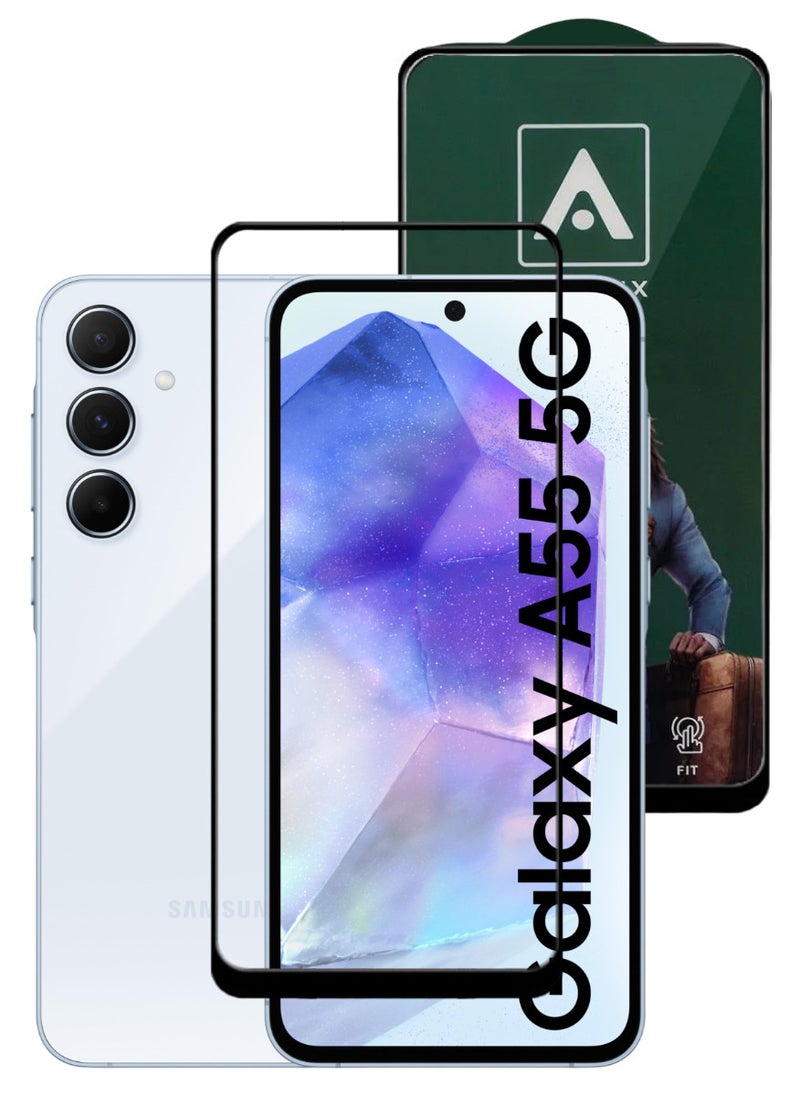 ACLIX Antistatic ESD Dustproof Premium Quality High Definition Tempered Glass Screen Protector Designed For Samsung Galaxy A55 - Image 1
