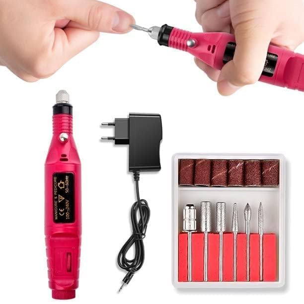 QALAM KAARI Mini Electric Grinder Drill Tool Nail Gel Polish Removing Drill Manicure Machine Grinding Rotary Tool Kit For Milling Trimming Polishing Engraving Machine Resin Art Hand Tools - Image 4