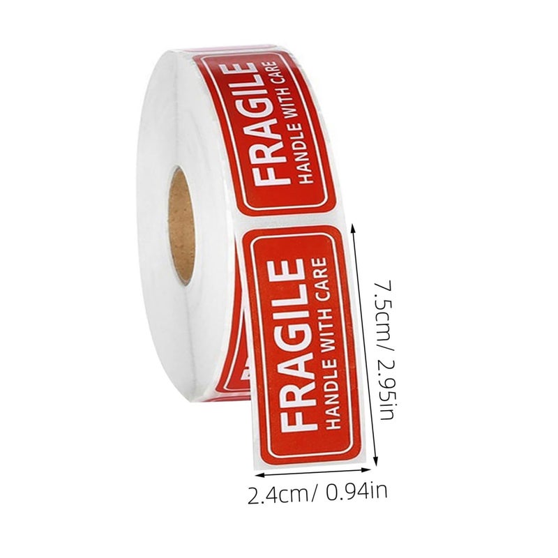500Pcs Red Fragile Warning Labels Strong Adhesive Stickers For Safe Shipping - Image 3