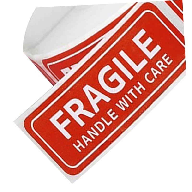 500Pcs Red Fragile Warning Labels Strong Adhesive Stickers For Safe Shipping - Image 4