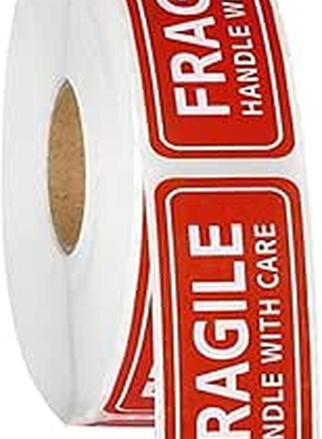 500Pcs Red Fragile Warning Labels Strong Adhesive Stickers For Safe Shipping - Image 1