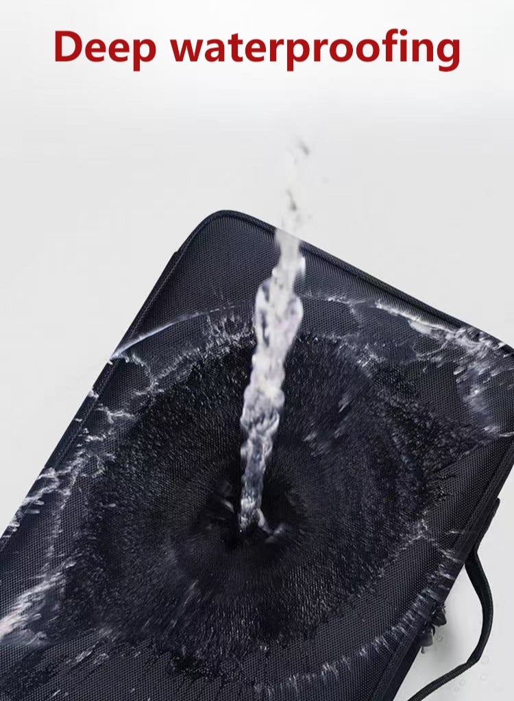 Cosmetic Bag Makeup Case Travel Makeup Bag Tool Kit with Handle and Divider Large Capacity Waterproof Portable Travel Organizer Bag for Makeup Artist Fishing（34.5*23.5*12cm) - Image 5