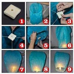 NAITH Make A Wish Hot Air Balloon Paper Sky Lantern (Mix Colour) - Pack of 10 - Image 5