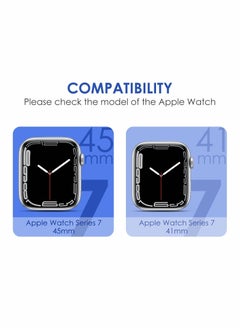 واي آند دي 6 Pack Case Compatible with Apple Watch Series 8/7 45mm, Rugged Protective Soft TPU Bumper for iWatch Scratch Resistant Full 45mm Cover Men Women, Colors  - Image 2