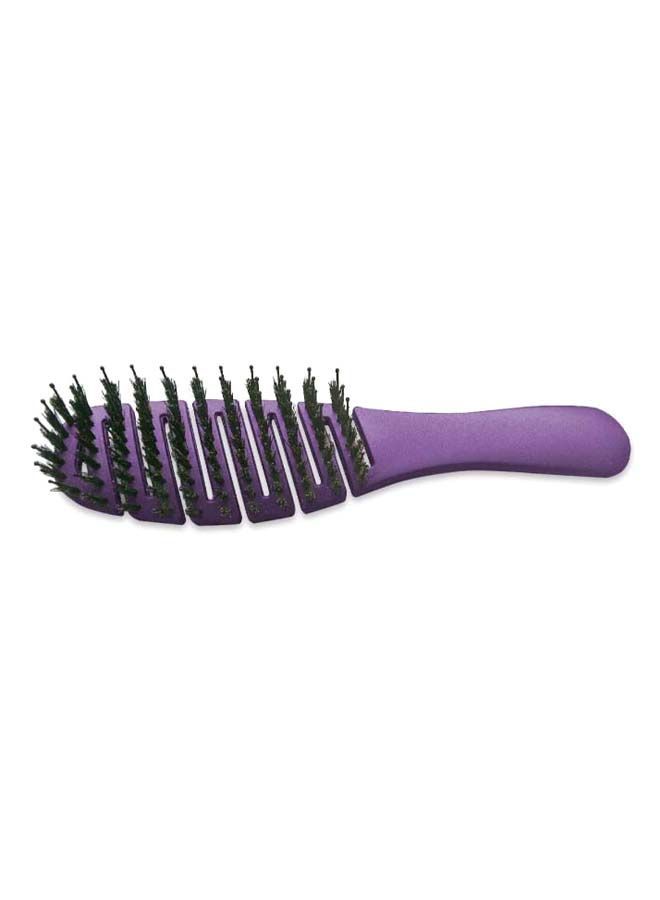 NIBEMINENT Mix Bristles Flexivent Hair Brush Purple