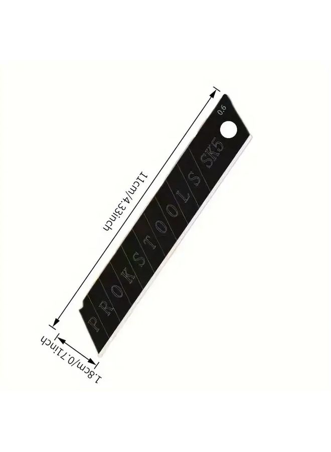 20 Pcs High Carbon Steel Replacement Blades 6mm 60 Degree Angle Durable And Sharp For Cardboard Foam Plastic Crafting Efficient Design For Office DIY And Everyday Use Non Return Handle Craft Blades Sleek Blade Design Durable Blade Material Crafting Essentials - Image 4